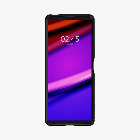 ACS02841 - Sony Xperia 1 III Case Rugged Armor in matte black showing the back